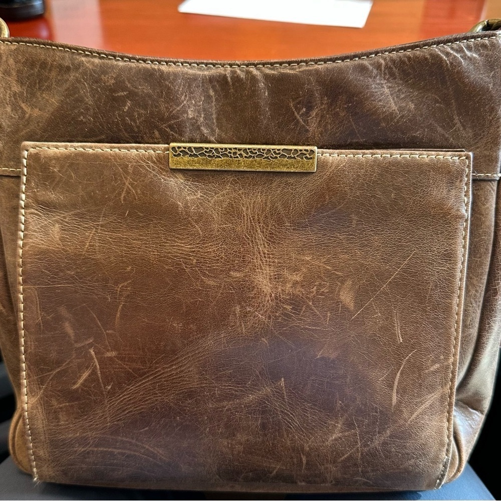 Brown Leather crossbody Gun Tote’n Mamas